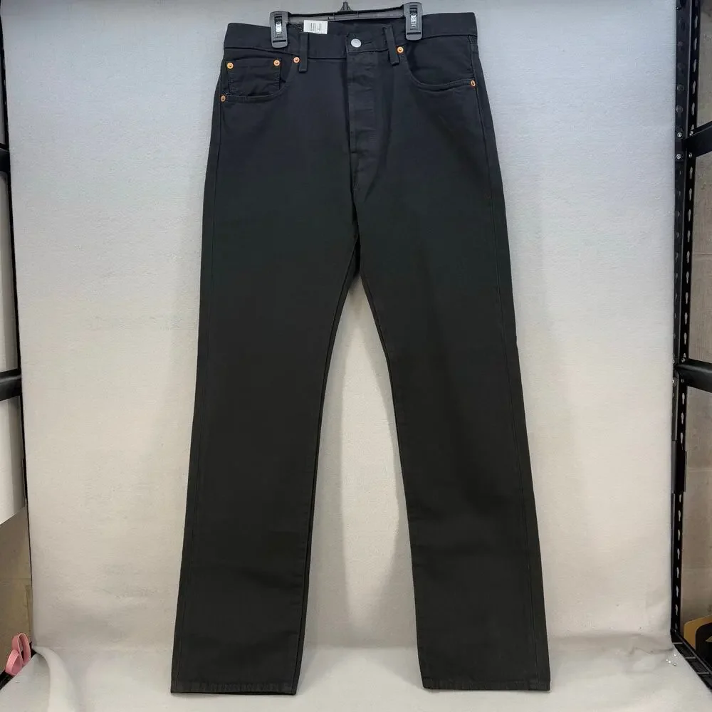 Levi's 501XX Big E Men's 33x34 Black Straight Leg Button Fly Preppy Normcore NWT